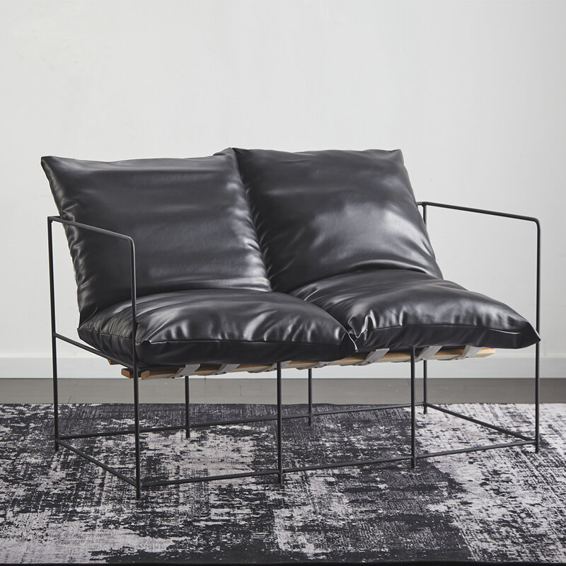 Sofá individual nórdico de lujo, silla de comedor de hierro, diseñador para muebles modernos de sala de estar, muebles de biblioteca de negociación