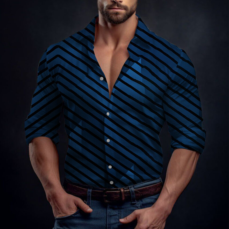Blusa informal de manga larga con botones, camisa para primavera, verano, invierno, Fitness diario