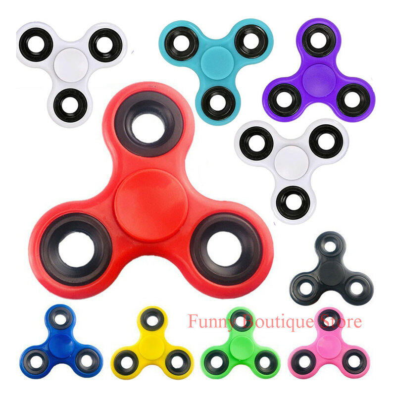 Red Hand Spinner ABS Fidget Spinner per autismo ADHD Anti Stress creativo Tri-Spinner di alta qualità per bambini adulti giocattoli divertenti regalo