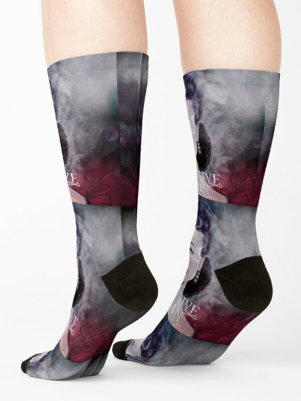Gone With The Wind quote I don't give a damn Scarlett O'Hara Watercolor Socks aesthetic Toe sports Girl'S Socks Men's