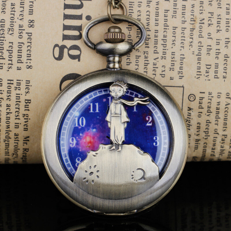 Jam Tangan Saku Kuarsa Kasual Sastra Kalung dengan Rantai Jam Tangan Saku Kreatif Hadiah Terbaik untuk Anak-anak Relojes De Bolsillo