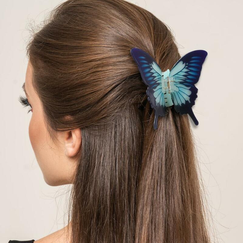 French Butterfly Clip Temperament Aesthetic Hair Clip Back Of Head Hairstyle Shark Clip High-end Hair Accessory For Women