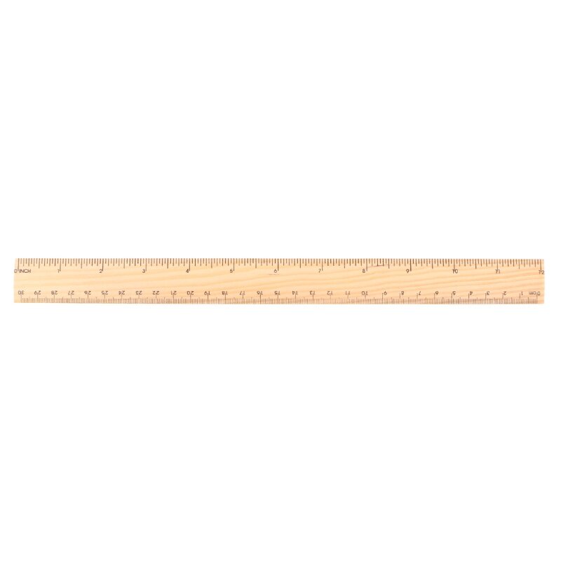 Wooden Ruler 15/20/30cm Practical Measure Gadget Portable Household for Professional Starters Manual Measuring Supplies