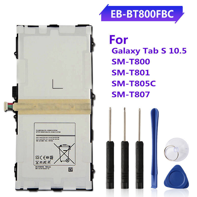 Batterie d'origine pour Samsung Note 10.1 GT-P5110 P5100 P5113 N8000 GT-N8020 P7500 SM-P601 Tab3 P5200 T4500E Tab4 SM-T530 SM-T805