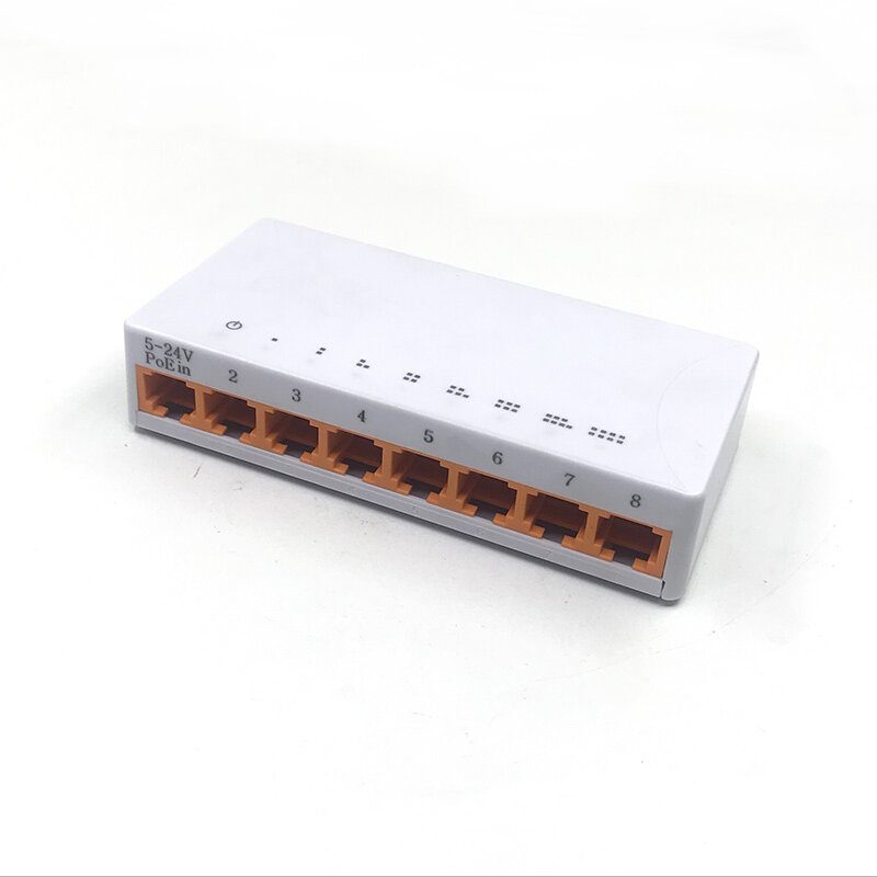 ZU 1PCS 100Mbps 8 Ports Mini Schnelle Ethernet LAN RJ45 Netzwerk Schalter Switcher Hub VLAN Unterstützung HEIßER VERKAUF
