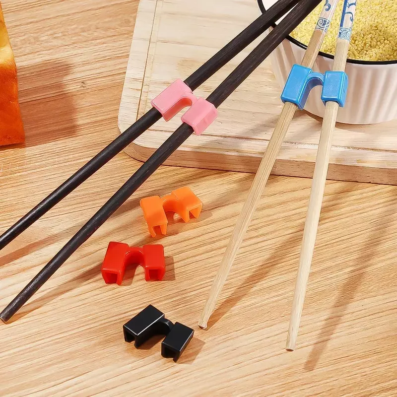 5/6/8 buah pemegang sumpit Cina, dapat digunakan kembali untuk latihan peralatan makan dapur pelatih pemula