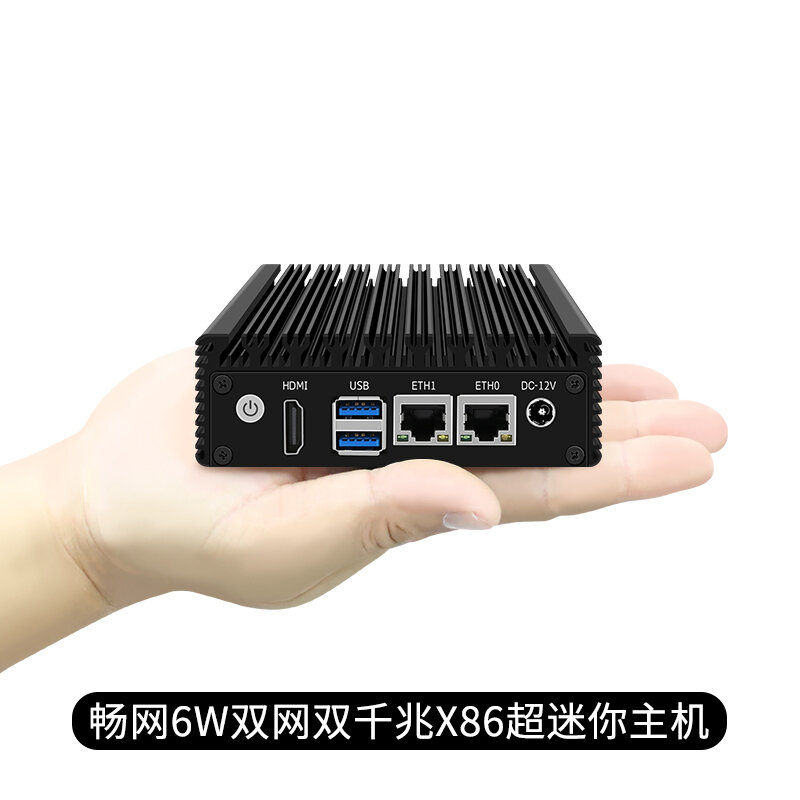 6W P1 Mini Máy Tính Điện Intel N3050/N3160 Quad Core Quad Ren X86 Mềm Router 2*1000M Lan HD-MI Đầu Ra Kim Loại PK G30