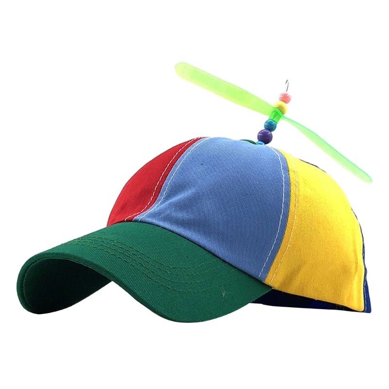 HUYU ฤดูร้อนเบสบอลหมวกเด็กผ้าฝ้ายเฮลิคอปเตอร์หมวกใบพัดที่ถอดออกได้หมวกสำหรับธีมปาร์ตี้ Carnivals อุปกรณ์