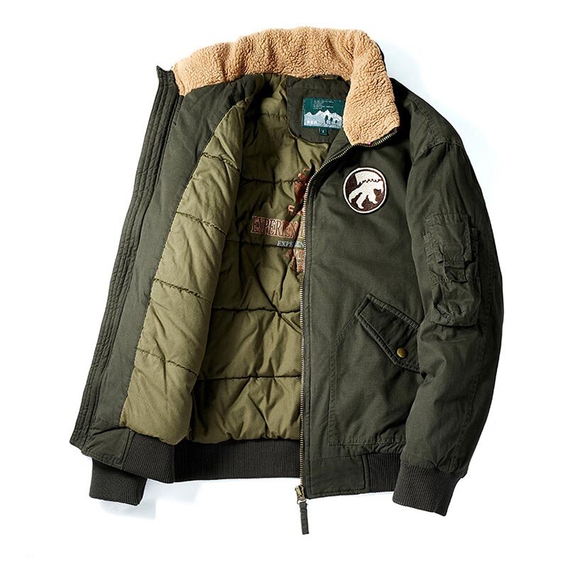 남성 겨울 비행 폭격기 재킷 따뜻한 열 착실히 보내다 코트 남성 최고 의류 크기 M-4XL 방풍 2022 새로운