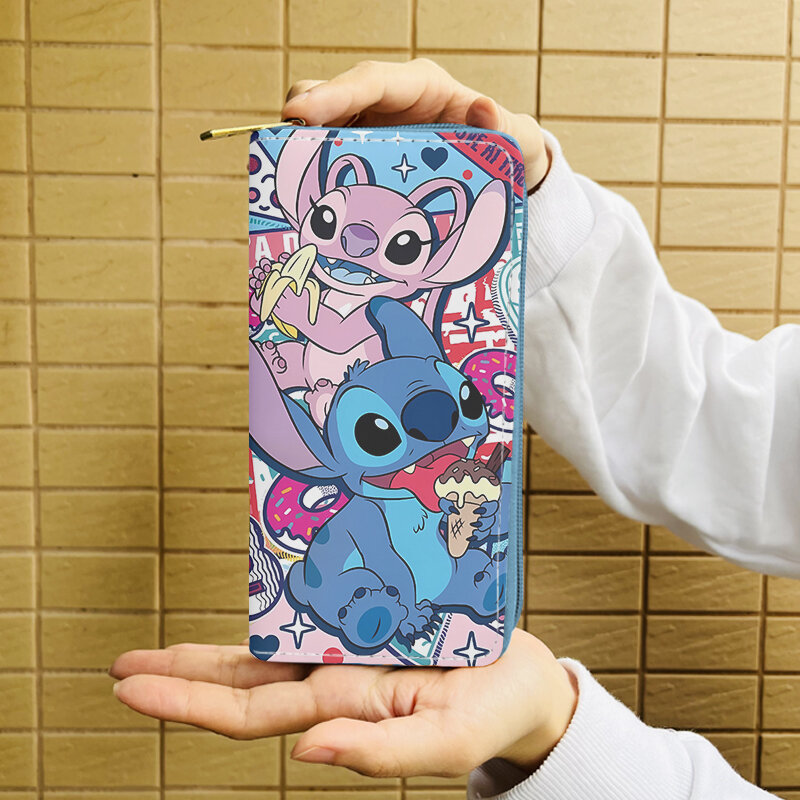Disney Lilo Stich W5999 Anime Aktentaschen Brieftasche Cartoon Reiß verschluss Münz tasche lässig Geldbörsen Karte Lagerung Handtasche Geschenk