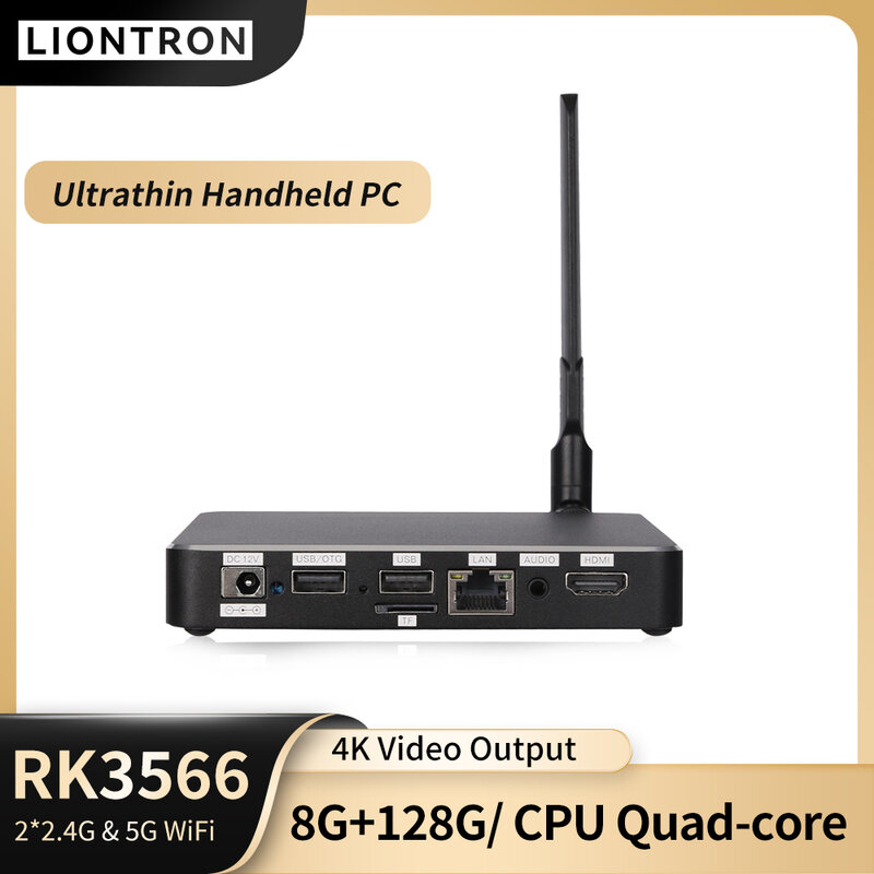 كمبيوتر محمول باليد من Liontron ، معالج Rockchip RK3566 ، مشغل Linux Buildroot ، 4K ، 8GB ، USB ، HDMI ، BT4.0 ، M.2 فتحة ، M ، AC WiFi