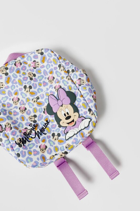 Disney Cute Mickey and Minnie Children's Backpack Girls Cartoon Print Large Capacity Book Storage Kindergarten Baby School Bag