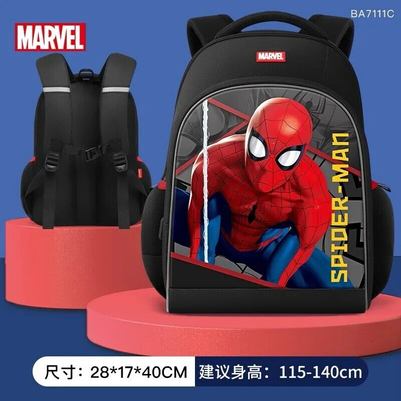 ディズニーマーベルスパイダーマンスーパーヒーローバックパック、子供用漫画バッグ、幼稚園ギフト、オリジナル