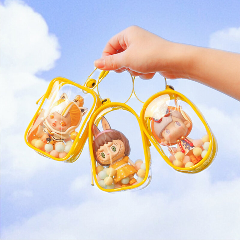 Transparent Mystery Box Storage Case PVC Waterproof Organizer Box Pouch Cute Toy Doll Bag Keychain Wallet Dustproof Case Gifts