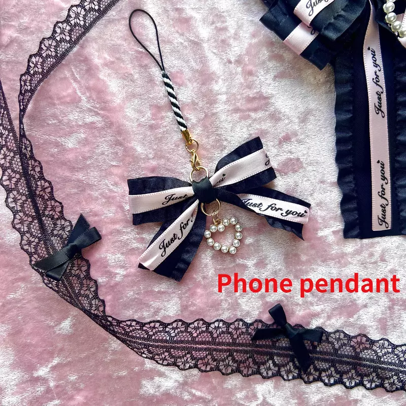 Dophee оригинальный японский стиль Лолита бант лента чехол для телефона IPhone 12 13 14 15 Plus Pro Max Спайс девушки мягкий чехол для телефона леди