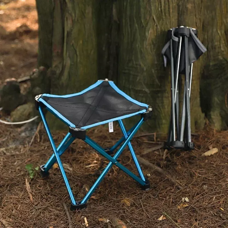 Складной стул из алюминиевого сплава Ultra-светильник, принадлежности для рыбалки на открытом воздухе, Многофункциональный стул с четырьмя углами, Маленький стул Mazar