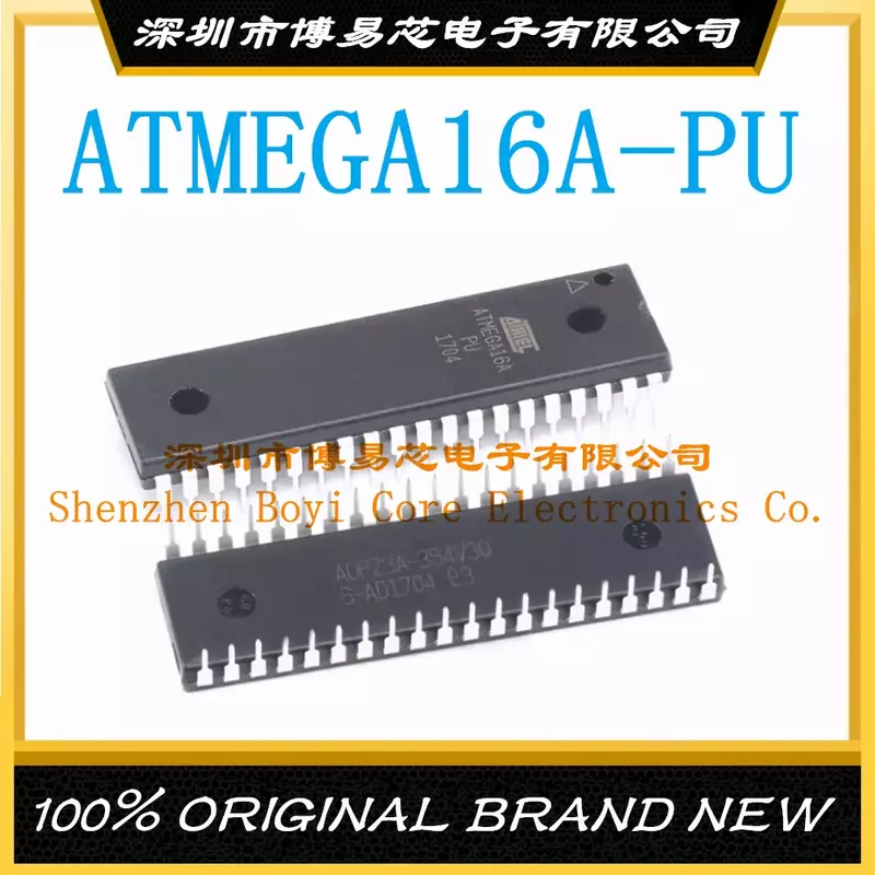 ATMEGA16A-PU 정품 스트레이트 플러그 AVR 8 비트 마이크로 컨트롤러, 16K 플래시 메모리, DIP-40