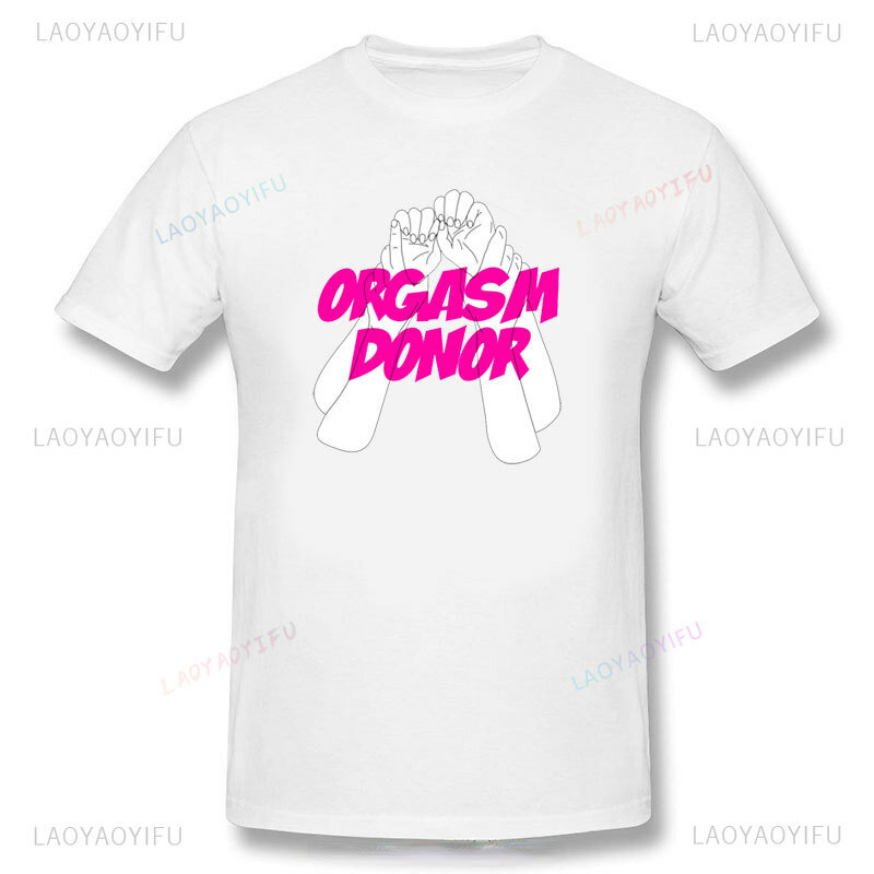 T-shirt de algodão impresso para homens, Orgasmo Engraçado Masculino, Humor Preto, American Pie Movie, Novidade Presente, Mulher, Moda