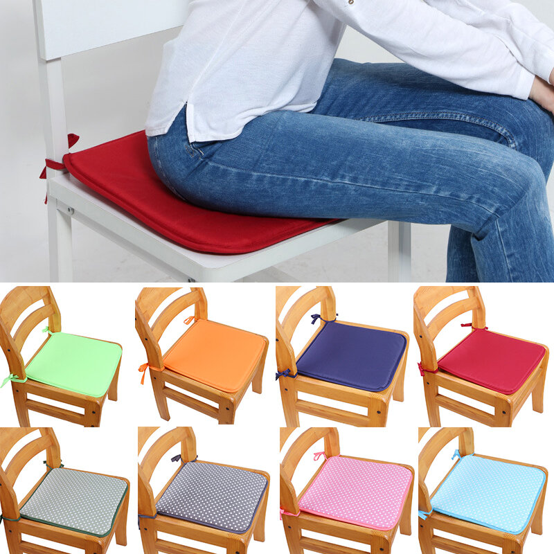 Almofada redonda da cadeira da cor dos doces almofada da cadeira com drawstring throw almofadas escritório jardim cozinha jantar almofada do assento decoração de casa