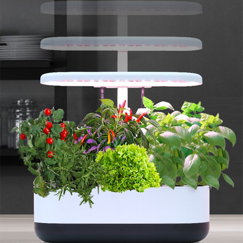 Sistem Penumbuh Hidroponik Dalam Ruangan Peralatan Hidroponik Pintar Kotak Penumbuh Bunga Sayuran Sistem Aerobik Berkebun Pertanian