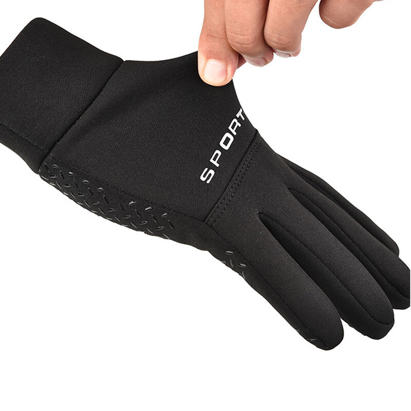 Черные Водонепроницаемые перчатки, зимние теплые перчатки для велоспорта, занятий спортом на открытом воздухе, бега, езды на мотоцикле, лыжах, сенсорного экрана, сноуборда, мужские перчатки 2023