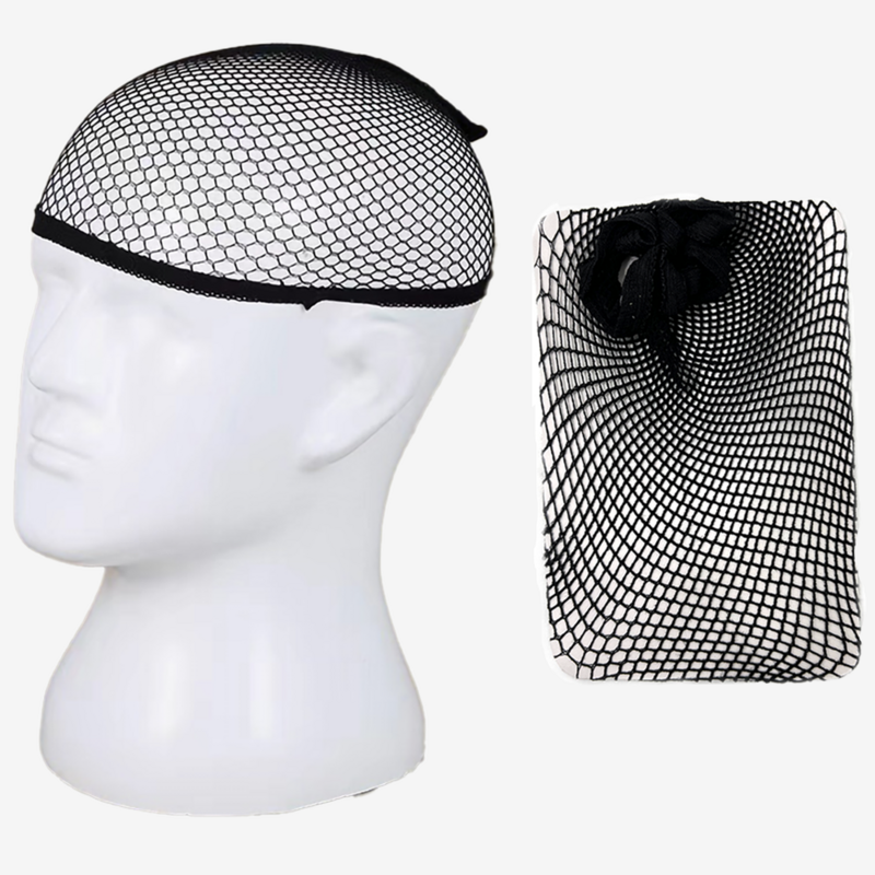 Preto tecelagem hairnets para mulheres, peruca cap, aberto em uma termina, elástico elástico net, nova moda, 5 pcs
