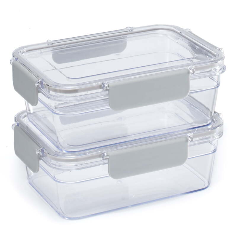 Mainstays 1L Tritan Stain-Proof Food Storage Container, Set of 2