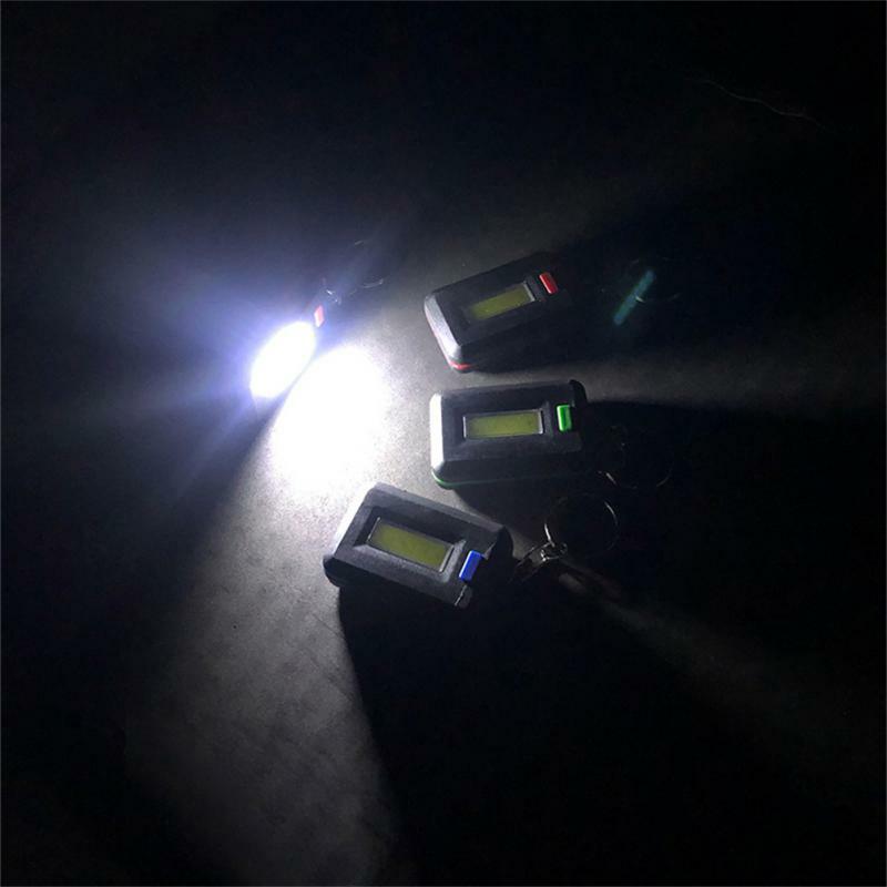 Portachiavi con luce notturna COB LED torcia portachiavi sport all'aria aperta luce di emergenza portatile campeggio escursionismo luce portachiavi lampada