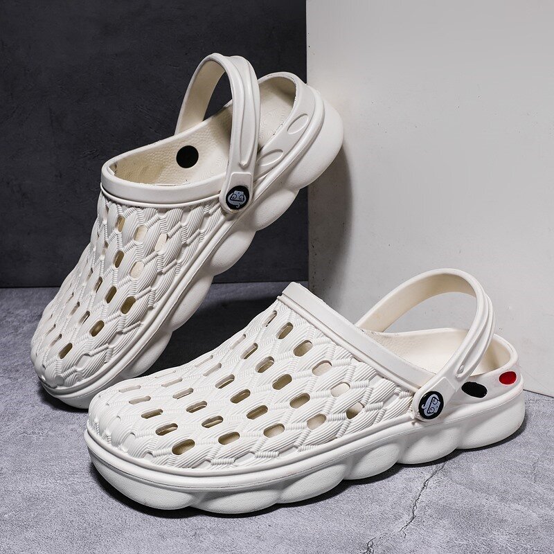 Men Summer Shoes Sandals Mens Holes Sandals Hollow Breathable Comfortable Clogs Shoes Fashion Beach Slippers Big Size 45