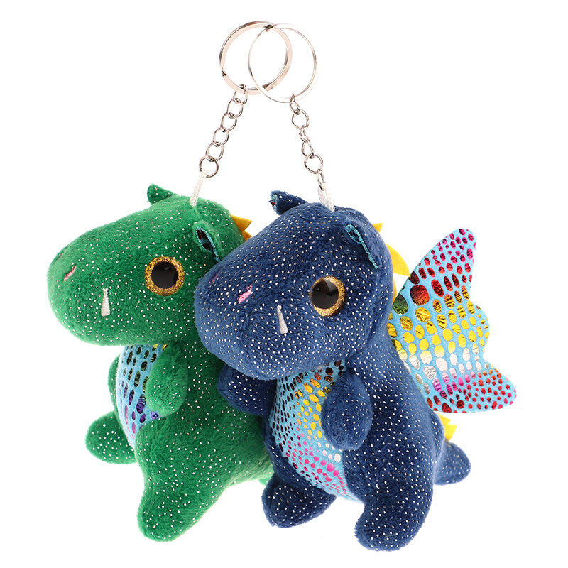 Porte-clés en peluche dinosaure Kawaii, jouet pendentif dragon volant, doux, beurre en peluche, sac à dos, porte-clés, cadeaux, 12cm
