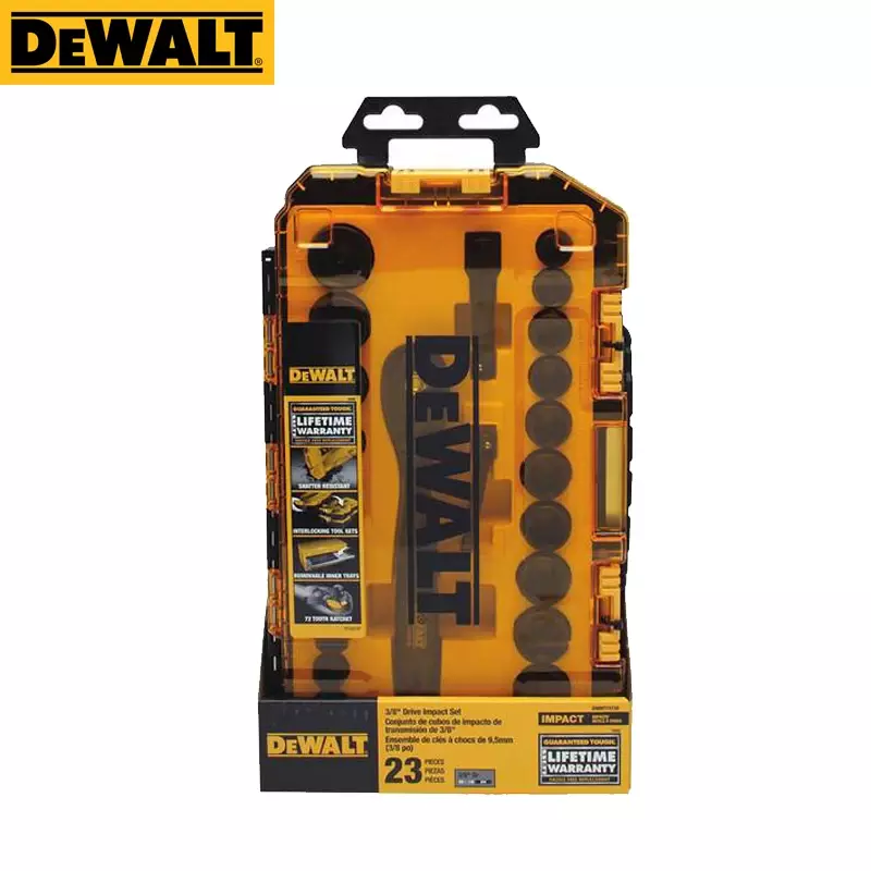 DeWalt DWMT74738-23 23ชิ้น3/8 "ชุดบล็อกหัวน็อตชุดรวมไดรฟ์ DWMT74738เครื่องมือที่ซ่อมรถ
