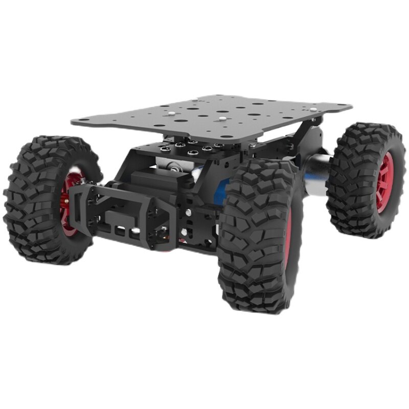 Chasis Ackerman RC con Motor, Robot de coche compatible con sistema ROS y cámara deportiva para Raspberry para Arduino, Kit de bricolaje