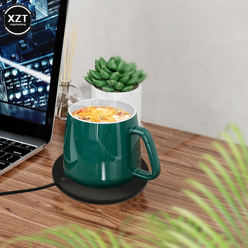 Mini posavasos calefactor USB portátil, calentador de café con leche, posavasos termostático inteligente, posavasos de aislamiento térmico tipo c