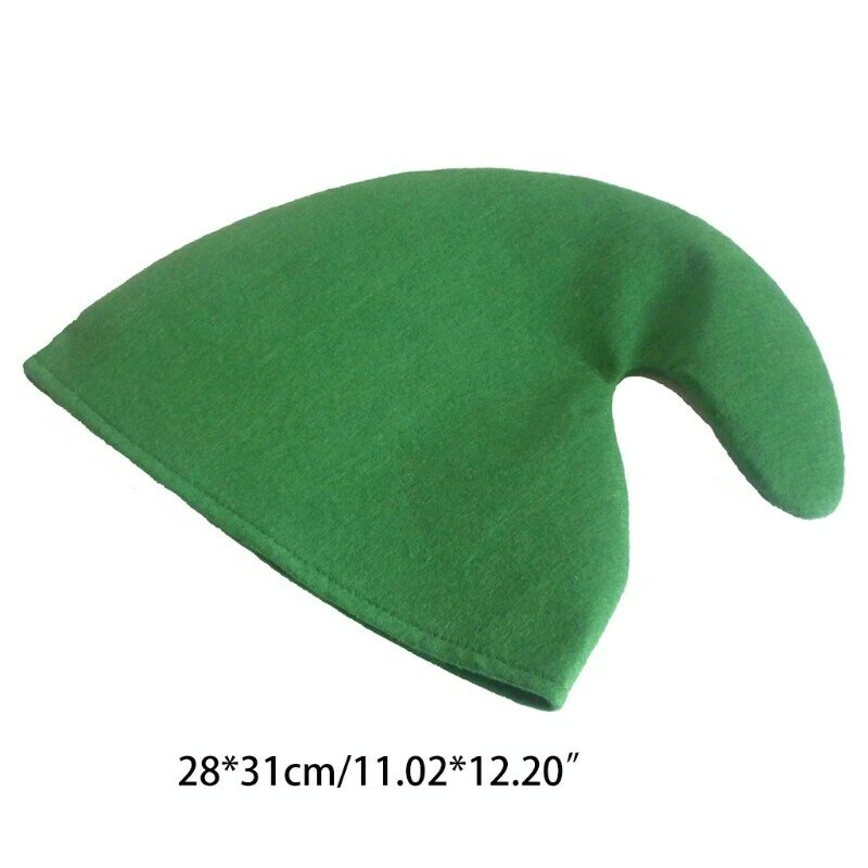 D7YD Christmas Hat Comfortable Elves Hat Show Props Xmas Holiday Cap New Year Festive Holiday Party Supplies for Adults Kids
