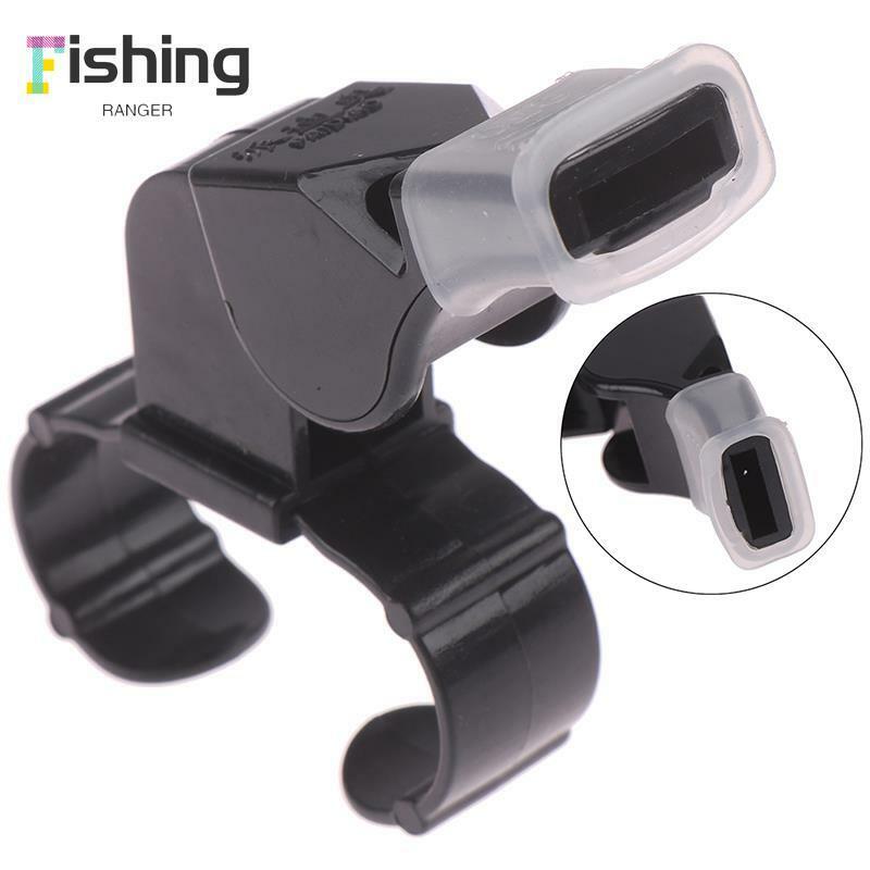 Black Plastic Pealess Finger Grip Sports Skate/Football Referee Mouth Whistle