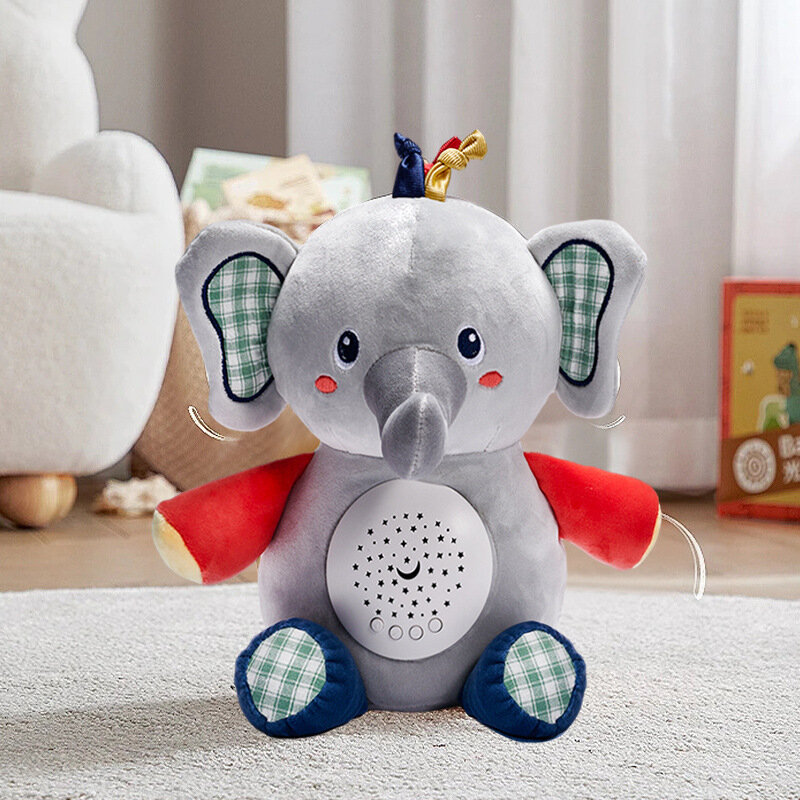 소리 및 빛 진정 인형 아기 장난감, 부모 자녀 조기 교육 음악 진정 인형 아기 수면 장난감
