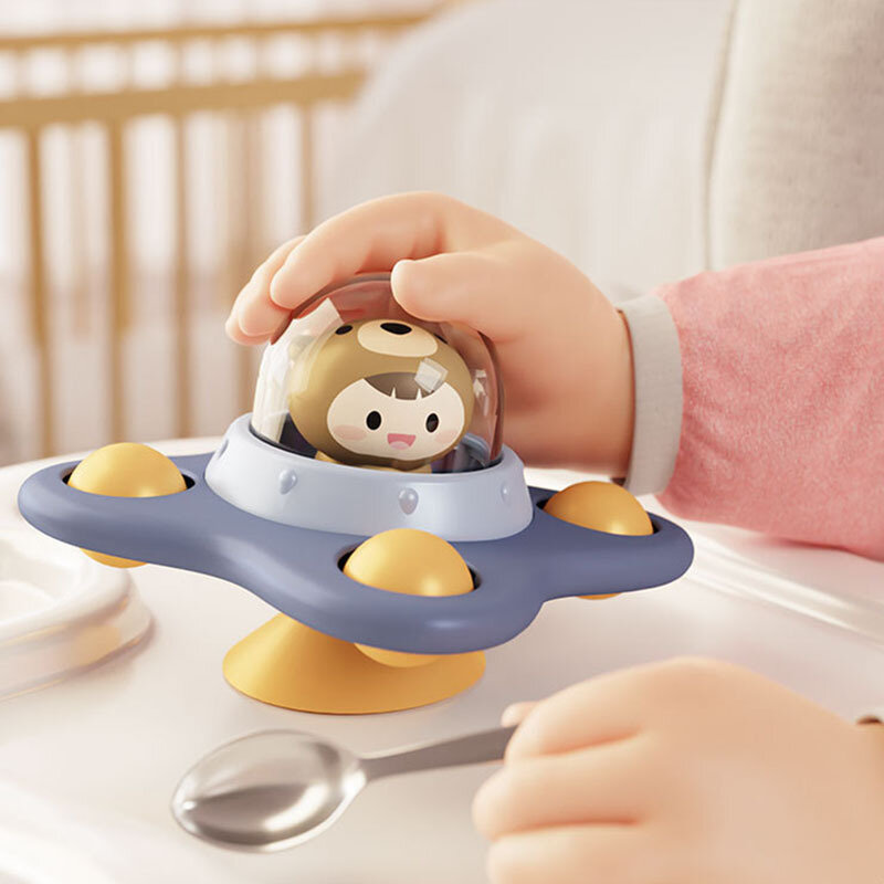 Zabawki dla niemowląt z przyssawką zabawki dla małych dzieci Fidget Spinner dłoni zabawki sensoryczne gry antystresowe obracające się grzechotki