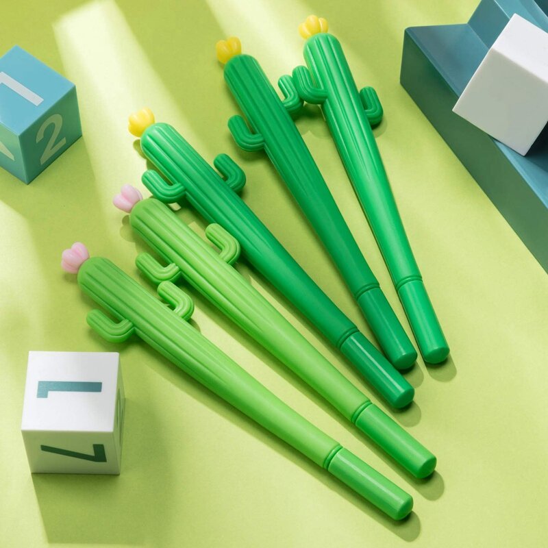 Кактус Гелевые Ручки Новинка Зеленые растения нейтральные ручки милые ручки для фотографий подарки канцелярские принадлежности