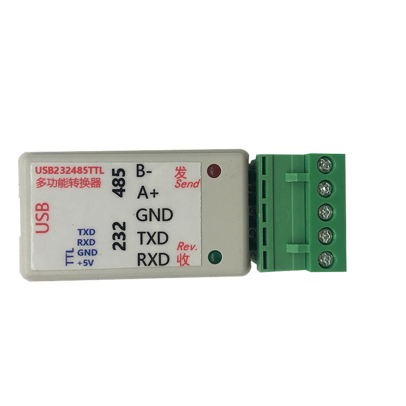 Conversor multifuncional com luz indicadora, USB para 485, USB para 232, 232 para 485, USB para TTL, 3 em 1