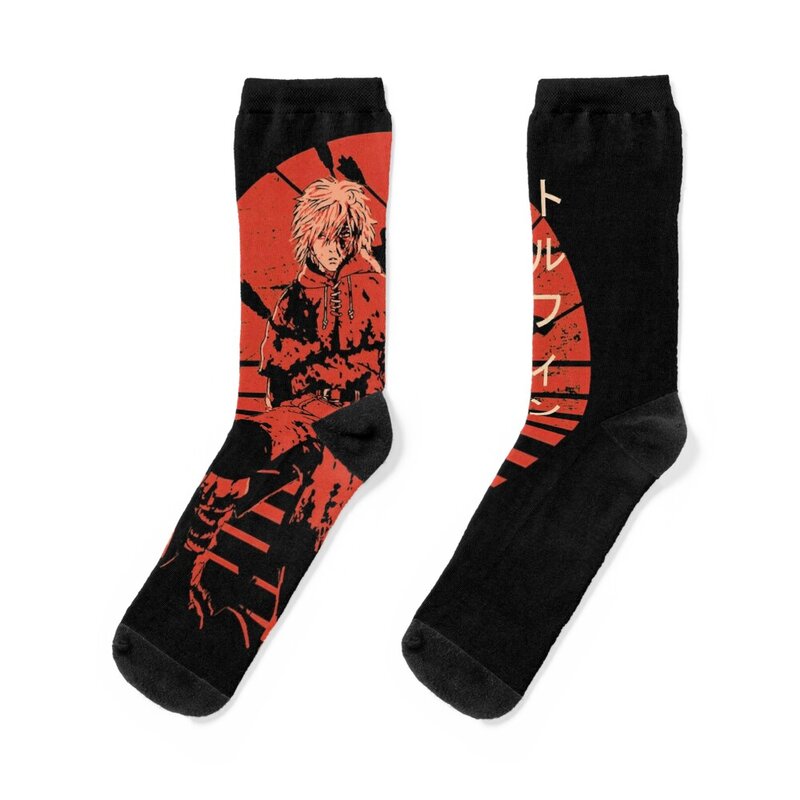 Thorfinn Vinland Saga-Calcetines de camiseta para hombre y mujer, medias de Navidad para senderismo y Rugby