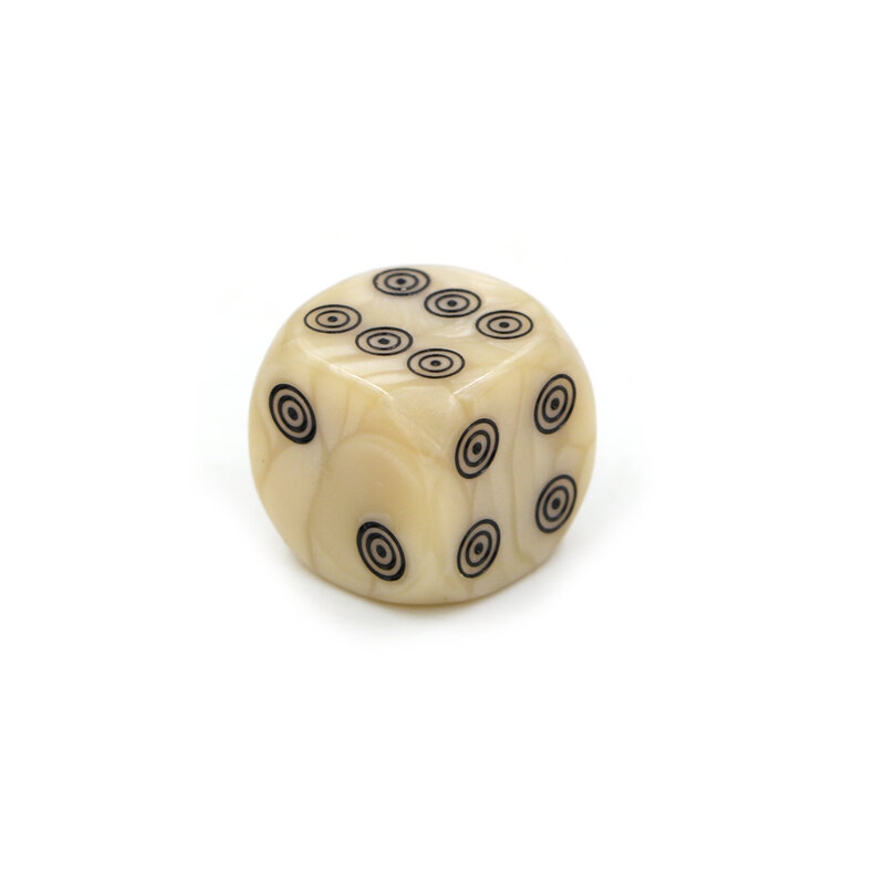 10/20Pcs 16mm Acrylic Ivory Dice with Bag D6 Dice for Board Game Round Entertainment Party Cubes Mahjong Accessories Dice