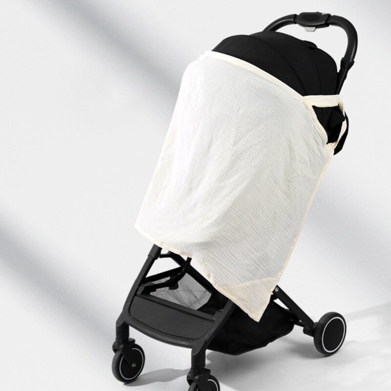 Cubierta de gasa de algodón para lactancia de bebé, delantal ajustable para privacidad de la madre, manta para cochecito, fundas de lactancia