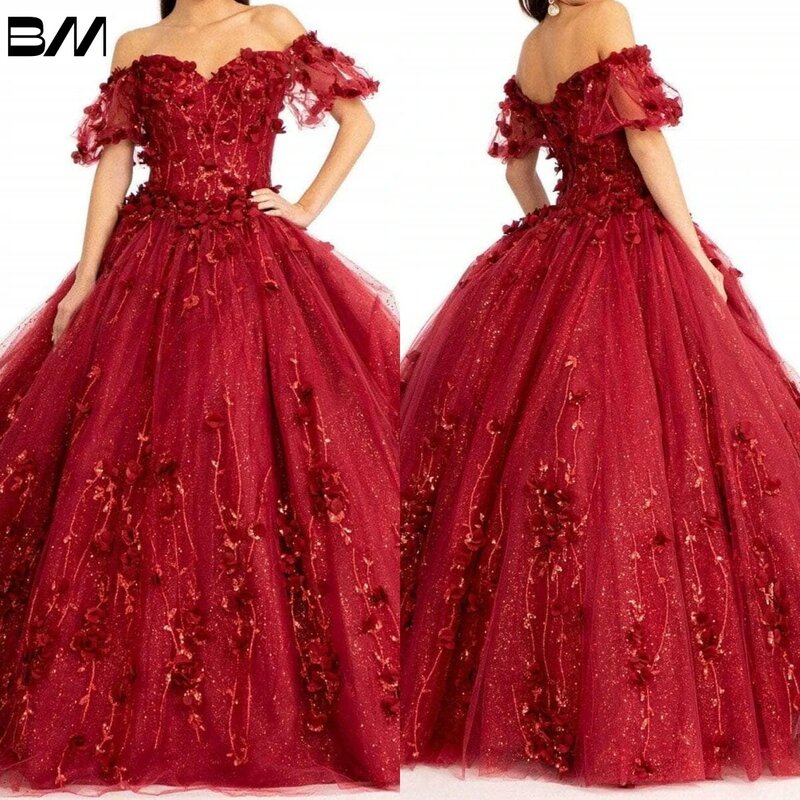Vestidos De 15 Quinceañera na całej długości sukienka na Quinceanera 2023 kwiatowych sukienki koktajlowe przepiękna suknia balowa