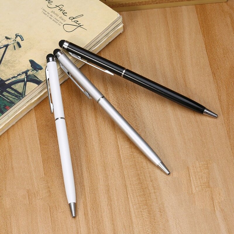 容量性タッチスクリーンペン,2 in 1ペン,ユニバーサルスタイルペン,手書き,タブレット,iPad,携帯電話用,1個