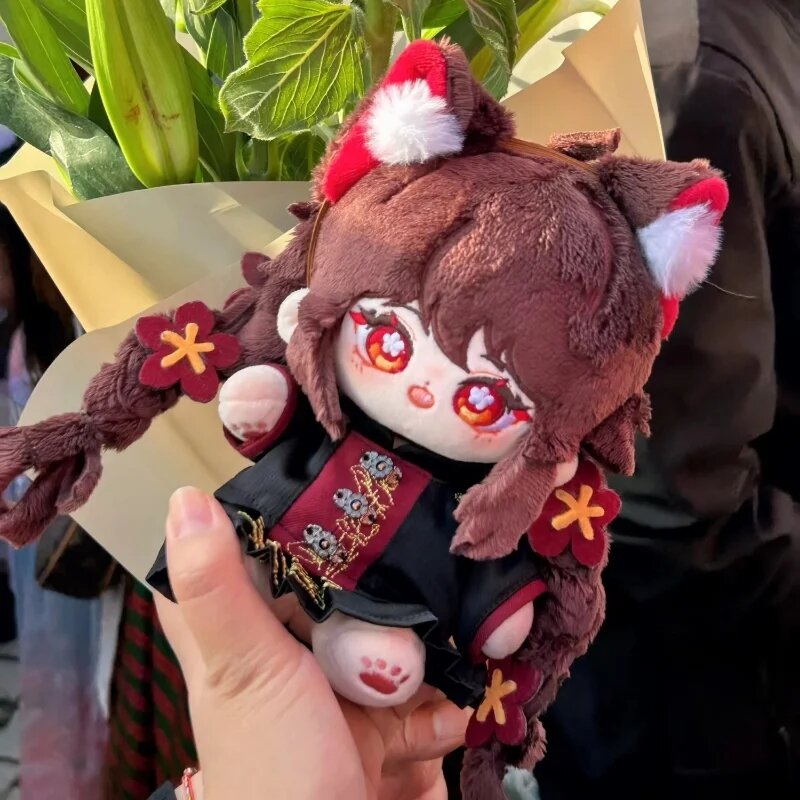 Anime Spiel Genshin Impact Hu Tao 20cm Plüsch puppen Spielzeug nackte Puppe Plüsch Cosplay 5993 Kinder Geschenk