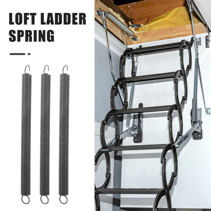 3Pcs Pull Down Attic Stair Parts Replacement Attic Ladders Springs Convenient Ladder Springs Metal Springs