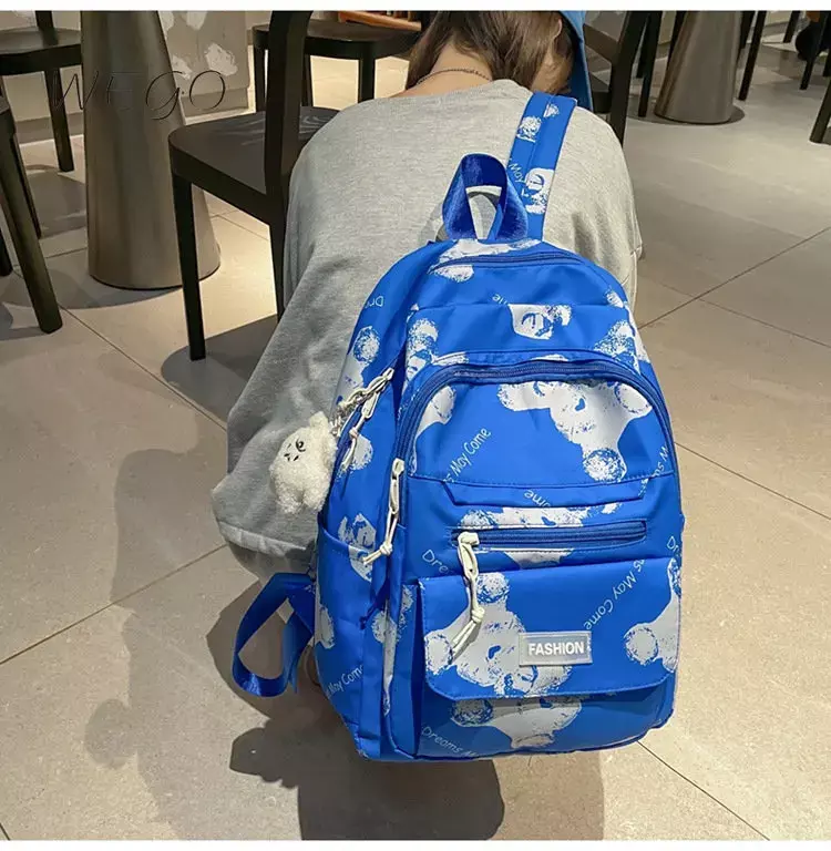 Tornister z nadrukiem torba podróżna o dużej pojemności japońska prosta torba komputerowa dla uczniów z plecak szkolny dla uczniów gimnazjalnego