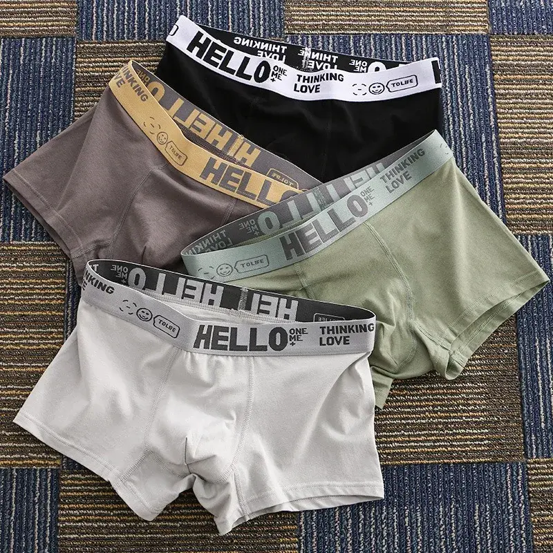 Multi-color Optional Men's Underwear Men's Boxers Pure Cotton Young Students Personality Breathable Boxer Shorts