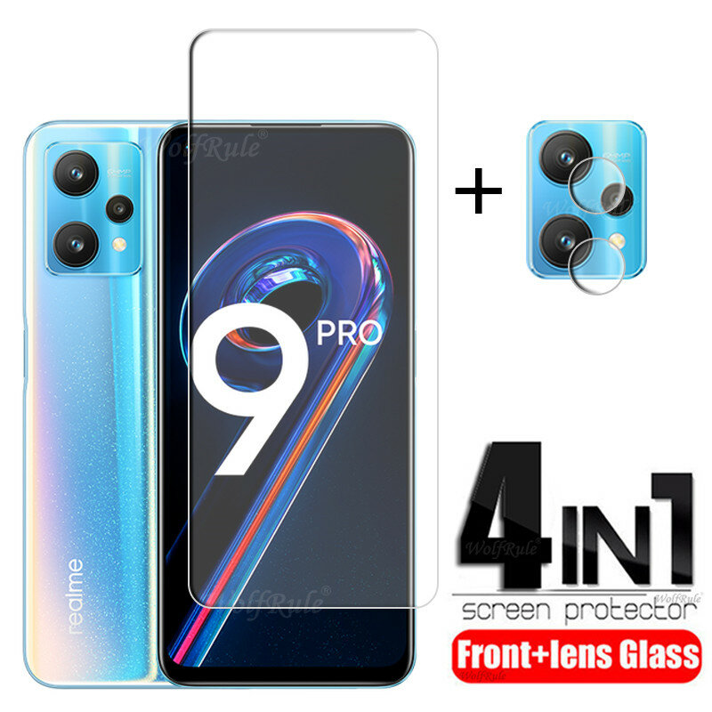 Realmeため9 proのガラスoppo realme 9プロプラスのための携帯電話のフィルム9h hd強化ガラスrealme 9プロレンズガラス