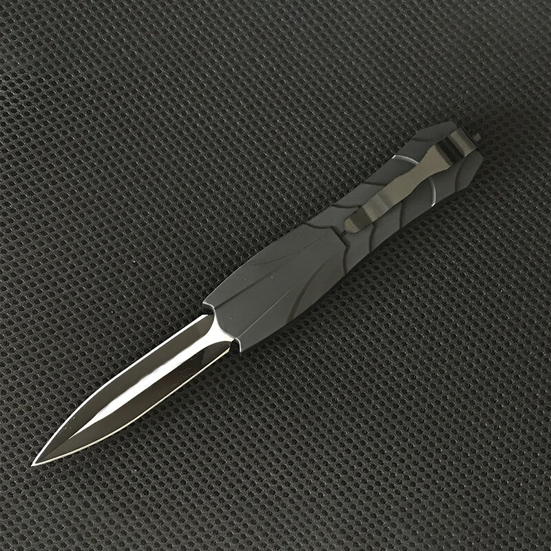 Cuchillo táctico para exteriores, mochila de bolsillo militar, herramienta EDC portátil de defensa de seguridad, color negro y gris